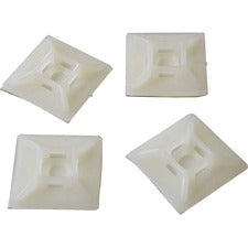 StarTech.com Self-adhesive Nylon Cable Tie Mounts - Pkg of 100 Cable Tie Mount - Black - 1.10" Length - Nylon 6.6 - 100 / Pack - TAA Compliant