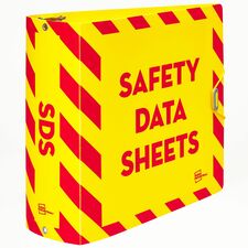Avery&reg; UltraDuty 3" SDS Binder with Chain Letter - 8 1/2" x 11" Sheet Size - 735 Sheet Capacity - 4 45/64" Spine Width - 3 x 3" Ring(s) - Fastener(s): Slant Ring - Pocket(s): 0 - Polypropylene - Yellow, Red - Durable, Flexible, Water Resistant, Abrasi