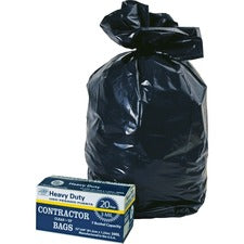 Berry Heavy Duty Contractor Bags 50" Length x 32" Width x 3 mil (76 Micron) Thickness - Black - Waste Disposal - 20 / Carton