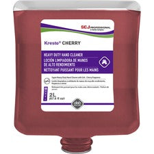 SC Johnson Kresto Cherry Hand Cleaner Cherry Scent - 2.11 quart - Soil Remover, Oil Remover, Grease Remover, Carbon Remover, Odor Remover, Petroleum - Industrial, Automotive - Red - Heavy Duty, Silicone-free - 4 / Carton