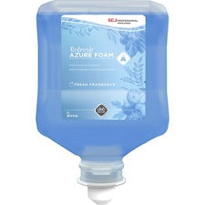 SC Johnson Refresh Azure Foam Hand Soap Fresh Apple Scent - 2.11 quart - Dirt Remover, Kill Germs - Hand, Daycare, Office - Moisturizing - Blue - Biodegradable, Non-toxic - 4 / Carton