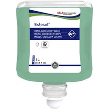 SC Johnson Estesol Hand, Hair & Body Cleaner Rainforest Scent - 1.06 quart - Dirt Remover, Grime Remover, Soil Remover, Grease Remover - Hand, Hair, Body, Industrial - Moisturizing - Blue - Anti-irritant, Silicone-free - 6 / Carton