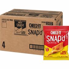 Cheez-It Snap'd Double Cheese Crackers Cheese - 2.20 oz - 6 / Carton