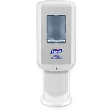 PURELL&reg; CS6 Hand Sanitizer Dispenser Automatic - 1.27 quart Capacity - Support 4 x C Battery - Wall Mountable, Refillable, Site Window, Locking Mechanism, Touch-free - White - 1 / Carton