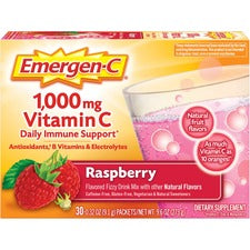 Emergen-C Raspberry Vitamin C Drink Mix For Immune Support - Fruit, Raspberry - 30/Pack - 1 Each