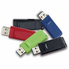 Verbatim 32GB Store 'n' Go USB Flash Drive - 5pk - Assorted 32 GB - USB 2.0 Type A - Assorted - Lifetime Warranty - 5 / Pack