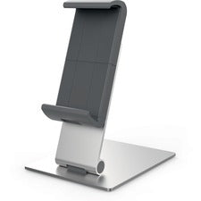 DURABLE Table Tablet Holder XL Portrait, Landscape - 9.5" Height x 6.1" Width x 7.2" Depth - Rubber, Aluminum, ABS, Steel - Silver - 1 Each