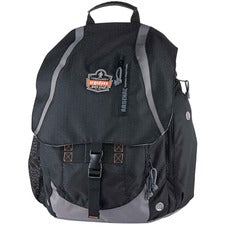 Ergodyne Arsenal 5143 Carrying Case (Backpack) Apple iPad Notebook - Black Wear Resistant, Tear Resistant - 600D Polyester Body - Polyester Interior Material - Shoulder Strap, Handle - 19" Height x 8" Width x 15" Depth - 1 Each