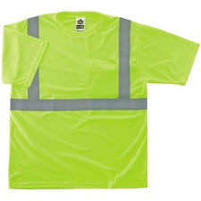 Ergodyne 8289 Type R Class 2 T-Shirt 4XL Size - Fabric, Polyester - Lime