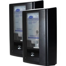 Diversey IntelliCare Hybrid Dispenser Automatic/Manual - 1.37 quart Capacity - Durable, Lockable, Site Window, Tamper Resistant, Scratch Resistant, UV Resistant, Refillable - Black - 2 / Carton