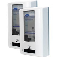 Diversey IntelliCare Hybrid Dispenser Automatic/Manual - 1.37 quart Capacity - Durable, Lockable, Site Window, Tamper Resistant, Scratch Resistant, UV Resistant, Refillable - White - 2 / Carton