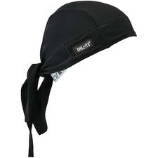Ergodyne High-Performance Bandana Do Rag Black - Fabric - 6 / Carton