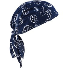 Ergodyne High-Performance Bandana Do Rag Blue - Fabric - 6 / Carton
