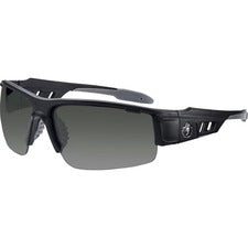 Ergodyne Dagr AF Smoke Safety Glasses Recommended for: Sport, Shooting, Boating, Hunting, Fishing, Skiing, Construction, Landscaping, Carpentry - UVA, UVB, UVC, Debris, Dust, Fog Protection - Smoke Lens - Matte Black Frame - Scratch Resistant, Durable, No