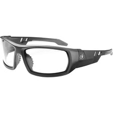 Ergodyne Odin AF Clear Safety Glasses Recommended for: Sport, Shooting, Boating, Hunting, Fishing, Skiing, Construction, Landscaping, Carpentry, Assembly, Fabrication, ... - UVA, UVB, UVC, Debris, Dust, Fog Protection - Clear Lens - Matte Black Frame - Sc