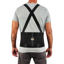 Ergodyne ProFlex 1100SF Spandex Back Support Brace 46" to 52" Waist Size - Black - 280D Spandex, Elastic - 1 Each