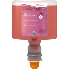 SC Johnson TF Refill Refresh Rose Foam Handwash Rose Scent - 1.27 quart - Cartridge Dispenser - Dirt Remover - Skin, Washroom, Hand - Moisturizing - Pink - Anti-irritant - 3 / Carton