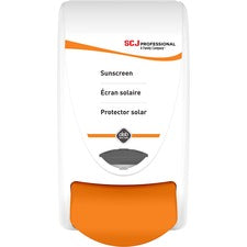 SC Johnson Sunscreen Dispenser 1.06 quart Capacity - Durable, Locking Mechanism - White - 1 Each