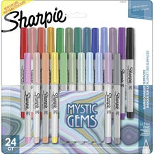 Sharpie Mystic Gems Permanent Markers Ultra Fine Marker Point - Multi Ink - 24 / Pack