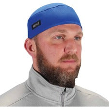 Ergodyne 6630 Skull Cap - Terry Cloth Fabric, Elastic - Blue