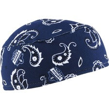 Ergodyne 6630 Navy Western Skull Cap - Terry Cloth Fabric, Elastic - Navy Western