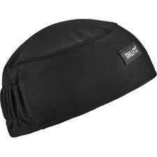 Ergodyne 6630 Skull Cap - Terry Cloth Fabric, Elastic - Black