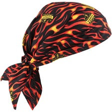 Ergodyne 6710CT Evaporative Cooling Bandana Triangle Hat Flame - Polyvinyl Alcohol (PVA)