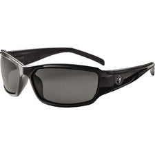 Ergodyne THOR Smoke Lens Safety Glasses Recommended for: Construction, Carpentry, Woodworking, Landscaping, Boating, Skiing, Fishing, Hunting, Shooting, Sport - Eye Protection - Black - Smoke Lens - Durable, Bendable Frame, Flexible Frame, Break Resistant