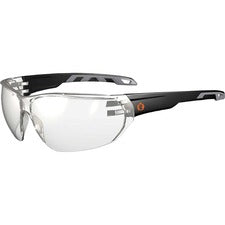 Ergodyne VALI In/Outdoor Lens Matte Frameless Safety Glasses / Sunglasses Recommended for: Indoor/Outdoor - Eye Protection - Matte Black - Anti-fog, Anti-scratch, UV Resistant, Lightweight, Impact Resistant, Non-Slip Temple, Rubber Tipped Temples, Framele