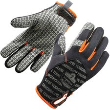 Ergodyne ProFlex 821 Smooth Surface Handling Gloves 2" Thickness x 12.50" Glove Length - Medium Size - Black - Flexible, Comfortable, Breathable, Secure Fit, Molded, Pull-on Tab, ID Tab, Machine Washable - For Handling Goods - 2 / Pair