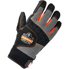 Ergodyne ProFlex 9002 Certified Full-Finger Anti-Vibration Gloves 2" Thickness x 14" Glove Length - Extra Large Size - Black - Anti-Vibration, Padded Palm, Impact Resistant, Knitted, Reinforced Thumb, Reinforced Fingertip, Molded, ID Tab - 2 / Pair