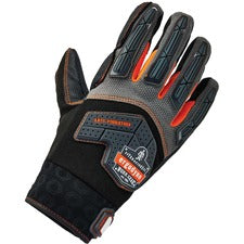 Ergodyne ProFlex 9015F(x) Certified Anti-Vibration Gloves + DIR Protection 2.50" Thickness x 13" Glove Length - Large Size - Black - Anti-Vibration, Padded Palm, Vibration Resistant, Impact Resistant, Molded, Breathable, Knitted, Reinforced Thumb, ID Tab,