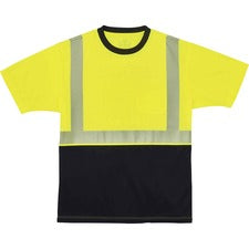 Ergodyne 8280BK Type R Class 2 Front Performance T-Shirt 2XL Size - Polyester - Lime, Black