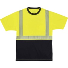 Ergodyne 8280BK Type R Class 2 Front Performance T-Shirt Small Size - Polyester - Lime, Black