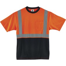 Ergodyne 8289BK Type R Class 2 Front T-Shirt 5XL Size - Polyester - Lime, Black