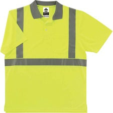 Ergodyne 8295 Type R Class 2 Polo Shirt Large Size - Unisex - Polyester - Lime