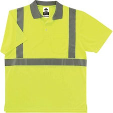 Ergodyne 8295 Type R Class 2 Polo Shirt Extra Large (XL) Size - Unisex - Polyester - Lime