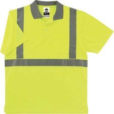 Ergodyne 8295 Type R Class 2 Polo Shirt 3XL Size - Unisex - Polyester - Lime