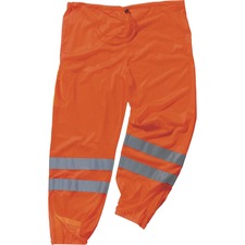 Ergodyne 8910 Class E Hi-Vis Pants Small/Medium Size - Orange - Polyester Mesh