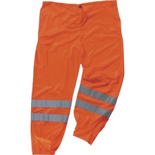 Ergodyne 8910 Class E Hi-Vis Pants 4-Xtra Large/5-Xtra Large Size - Orange - Polyester Mesh