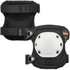 Ergodyne ProFlex 300 Cap Rounded Hard Cap Knee Pads White - 840D Nylon, Elastic - 2 / Pair