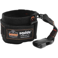 Ergodyne 3116 Pull-On Wrist Lanyard with Buckle - 3lbs 3 lb Load Capacity - Buckle Attachment - 10" Height x 1" Width x 4" Length - Black - Elastic - 6 / Carton
