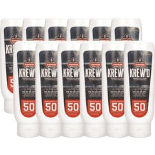 Ergodyne 6351 SPF 50 Sunscreen Lotion Lotion - 8 fl oz - Non-fragrance - SPF 50 - Skin - UVA Protection, UVB Protection, Water Resistant, Lightweight, Non-greasy, Absorbs Quickly, Paraben-free, Phthalates-free, Hypoallergenic, Fragrance-free, Sweat Resist
