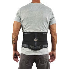 Ergodyne ProFlex 1051 Mesh Back Support with Lumbar Pad Black - Mesh Fabric - 1 Each