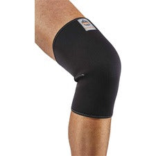 Ergodyne ProFlex 600 Single Layer Neoprene Knee Sleeve 16" to 18" Knee Circumference - Black - Neoprene, Spandex - 1 Each