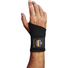 Ergodyne ProFlex 670 Ambidextrous Single Strap Wrist Support Black - Neoprene, Elastic, Woven - 1 Each