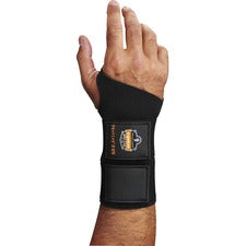 Ergodyne ProFlex 675 Ambidextrous Double Strap Wrist Support Black - Neoprene - 1 Each