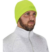 Ergodyne 6804 Skull Cap Beanie Hat with LED Lights Fleece - Lime