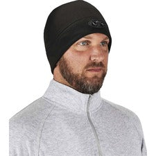 Ergodyne 6804 Skull Cap Beanie Hat with LED Lights Fleece - Black