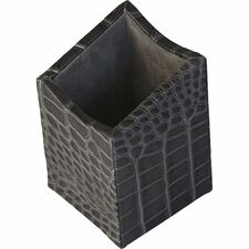 Protacini Castlerock Gray Italian Patent Leather Pencil Cup Italian Leather, Suede - Castlerock Gray - 1 Each